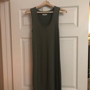 Madewell sleeveless olive/army green t-shirt dress sz XS